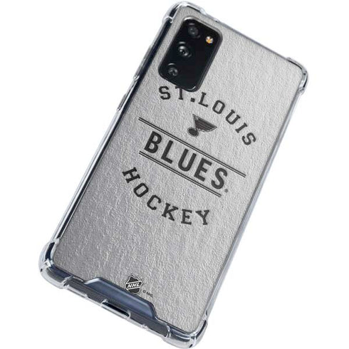 NHL St. Louis Blues Black Text Galaxy S20 FE Clear Case